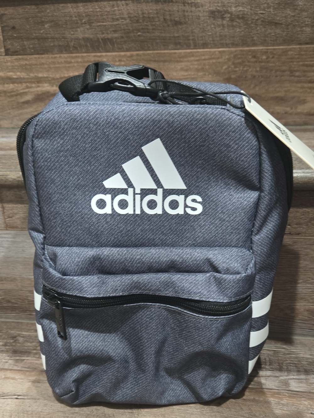 New adidas Men’s Navy Blue Sling Lunc Bag with White Logo